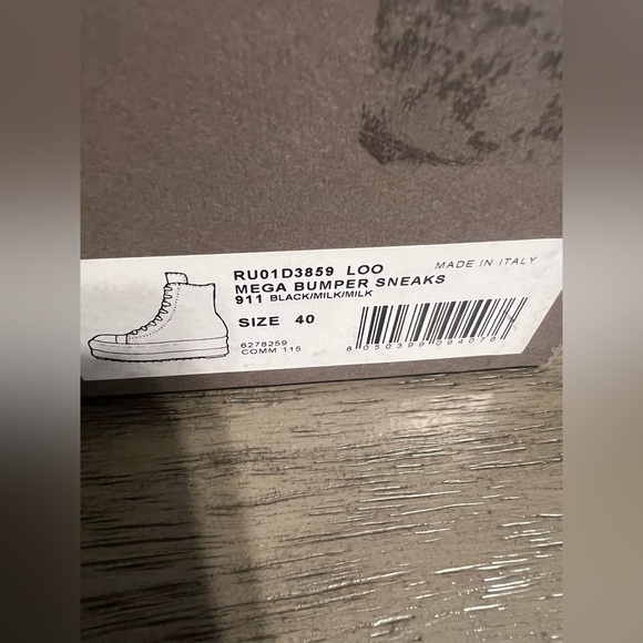 RICK OWENS
Black/Milk/Milk  Mega Bumper Sneakers - Picture 10 of 10